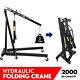 2ton Tonne Engine Crane Stand Hoist Lift Jack Hydraulic Folding Adjustable Black
