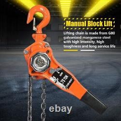 3M 3Ton Ratchet Chain Lever Lift Crank Chain Hoist Block Puller Lifting Machine