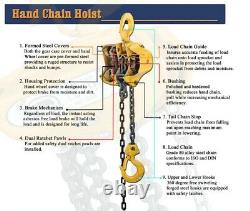 3 Ton Hand Chain Hoist 15' Lift Black Bear