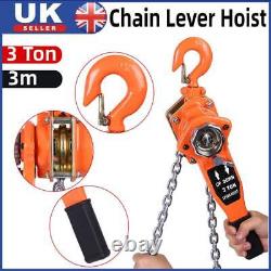 3 Ton Manual Lever Block Chain Hoist Ratchet Type Come Along Puller with10FT Chain