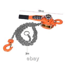 3 Ton Manual Lever Block Chain Hoist Ratchet Type Come Along Puller with10FT Chain