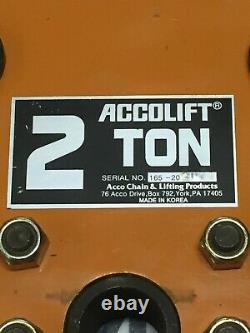 Accolift 165-20-3071 Hoist/trolley Assambly 2 Ton