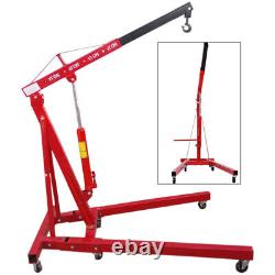 Adjustable 1 Ton Tonne Engine Crane Stand Hoist lift Jack Hydraulic Folding Red