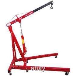 Adjustable 1 Ton Tonne Engine Crane Stand Hoist lift Jack Hydraulic Folding Red