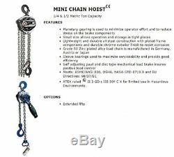 All Material Handling ML003-05 Mini Lever Chain Hoist 1/4 0.25 Ton 05' Lift