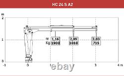 BRAND NEW HC 24S 2 EXT 2Tons at 1m CRANE HIAB HYVA MAXILIFT