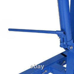 Blue 2 Ton Hydraulic Folding Engine Crane Hoist Lift Stand Garage Workshop Use