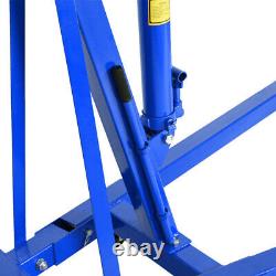 Blue 2 Ton Tonne Engine Crane Hoist lift Jack Stand Hydraulic Folding Portable