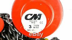 CM 2214 Manual Chain Hoist 3 TON 6000 LBS 20' Lift Low Headroom 65 Lbs Force
