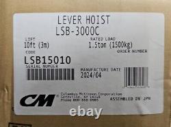 CM Coffing Ratchet Lever Hoist 1-1/2 Ton Capacity Lsb15010