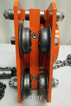 CM Cyclone 1/2 Ton Chain Hoist With Trolley 30 Foot Lift Load Limiter Army Type