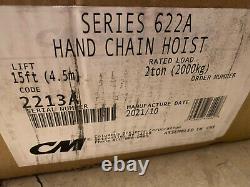 CM Series 622A 2213A Hand Chain Hoist 15 ft. 2 TON 2000 kg. Load NEW