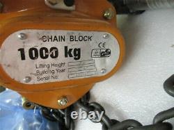 Chain Block LOW-2G, 1 Ton Chain Hoist Trolley, 3m (10') Lift Height, 2-1/2 8