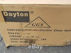 Dayton Electric Chain Hoist 1000 lbs. 1/2 Ton 10 ft. 115v 2XY32A NEW