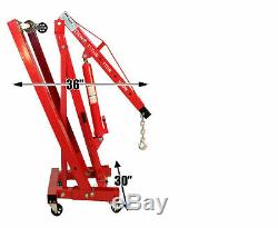 Dragway Tools 2 Ton Folding Hydraulic Engine Hoist Cherry Picker Shop Crane