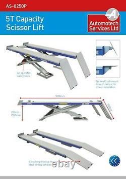 Full Length Scissor Car Lift / Vehicle Ramp / Hoist, 5 Ton, 5000kg