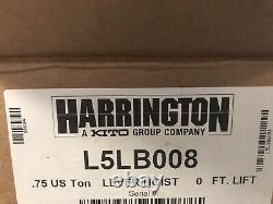 HARRINGTON L5LB008-10.75 Ton Lever Hoist Chain Type 10 FOOT PULL NEW