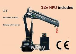 HYiND H10X1 Truck Crane 1 Ton hiab Loader 12v HPU version hyva maxilift VAT incl