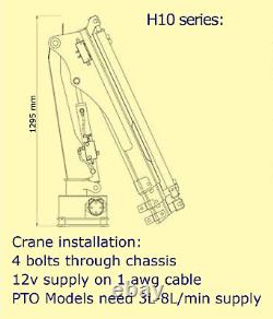 HYiND H10X3 Truck Crane 1 Ton hiab Loader 12v HPU version hyva maxilift VAT incl