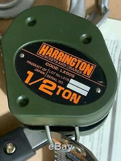Harrington 1/2 ton LX Mini Lever Hoist 5 Foot Lift LX005