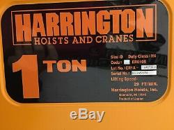 Harrington 3PH 1Ton ER010S 40 Lift Electric Chain Hoist NIB