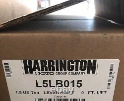 Harrington L5LB015 lever hoist 1.5 ton 10 foot chain