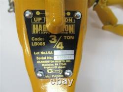 Harrington LB008-5, 3/4 Ton Lever Chain Hoist, 5' Lift