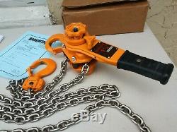 Harrington LB015 Lever Hoist 1 1/2 ton puller lever chain hoist 12ft Chain Hooks
