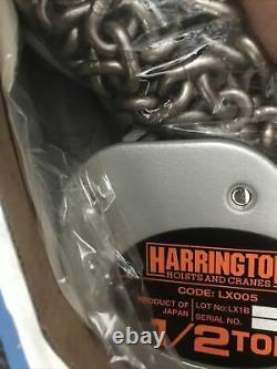 Harrington Lever Chain Hoist LX005-10 1/2 Ton Load Capacity, 10 Foot Lift NEW