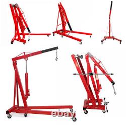 Heavy-Duty 2 Ton Warehouse Workshop Hydraulic Lifter Engine Crane Hoist Lift