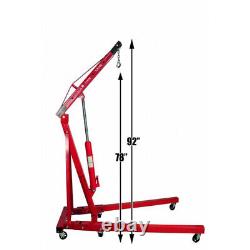 Heavy-Duty 2 Ton Warehouse Workshop Hydraulic Lifter Engine Crane Hoist Lift