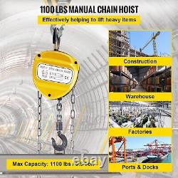 Hoist Chain 1100/0.5ton Block Chain Hoist Manual Chain Block with 3m Chain