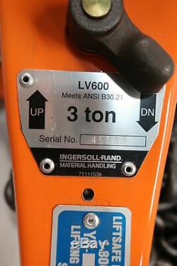Ingersoll Rand LV600-15L Lever Chain 3ton Hoist