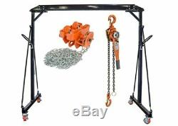 JEGS Performance Products 81245K Gantry Crane with Trolley & Chain Hoist 1-Ton C