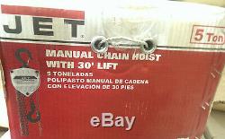 Jet 101723 SMH-5T-30 Chain Hoist 5 Ton 30 Foot Lift (Lavergne Color)