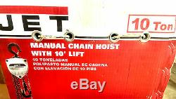 Jet 101724 SMH-10T-10 Chain Hoist 10 Ton 10 Foot Lift (Lavergne Color)