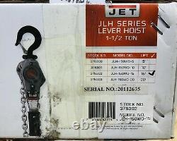Jet Jlh Series #jlh-150w0-15 Lever Hoist 1 2/2 Ton Stock No 376302