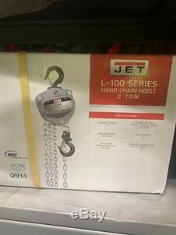 Jet L-100 2ton Chain Hoist With20 Lift