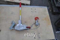 LUG-ALL 3008050236 1.5 TON CABLE HOIST 8' STRAIGHT PULL WithNEW PULLEY