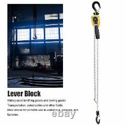 Lever Block Hoist Pulley Mini Portable Lifting Ratchet 1.5M Chain 500kg 0.5Ton