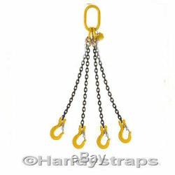 Lifting Chain Sling 2 Metre x 4 Leg 10mm 6.7 ton Handy Straps