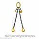 Lifting Chain Sling 3m X 2 Leg 10mm 4.2ton With Shortners Handy Straps