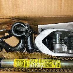 Lug-All 2250-20 Small Frame Cable Ratchet Winch Pulley Hoist Open Box 1-1/8 Ton