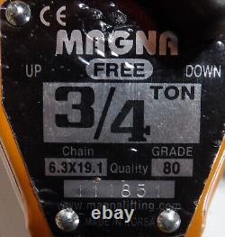 Magna Lifting Products Lever Chain Hoist LH07520 3/4 Ton 20