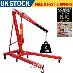 Moving 2Ton T Hydraulic Folding Lifting Tool Engine Crane Stand Hoist lift/Jack