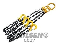 NEW 1 Meter 4 Ton Heavy Duty Lifting Sling Chain With 4 Legs CE Approved CT2064