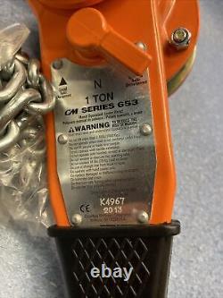 NEW CM 5328 653 Series Hand Operated Chain Lever Hoist 1 Ton 5 Ft Lift 2000 Lbs