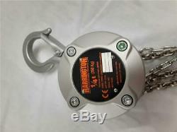 NEW! Harrington CX003 Mini Hand Chain Hoist Hook Mount 1/4 Ton Capacity