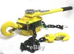New 6 Ton 5 Ft Ratcheting Lever Block Chain Hoist Come Along Puller Pulley