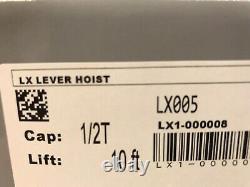 New Harrington LX005-10 Lever Chain Hoist 1/2 Ton